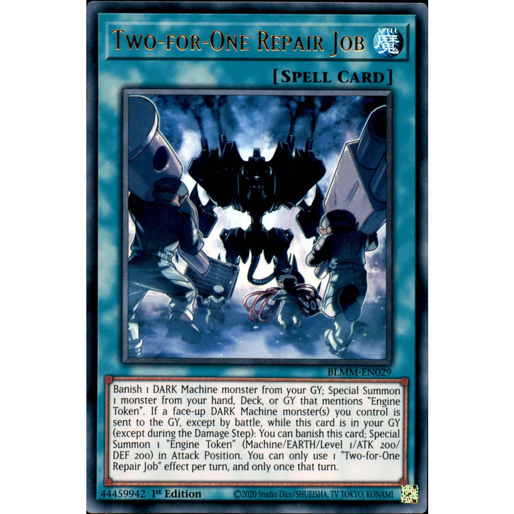 Two-for-One Repair Job BLMM-EN029 Yu-Gi-Oh! Card from the Battles of Legend: Monster Mayhem Set