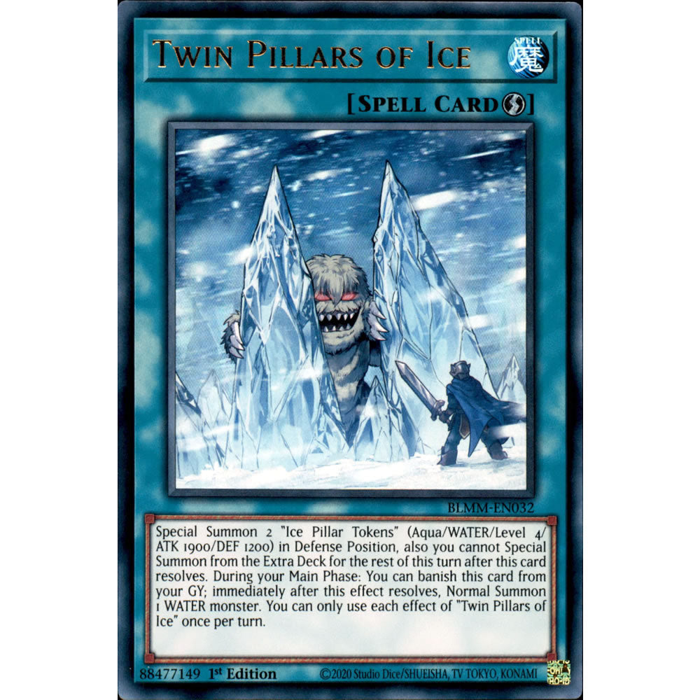 Twin Pillars of Ice BLMM-EN032 Yu-Gi-Oh! Card from the Battles of Legend: Monster Mayhem Set