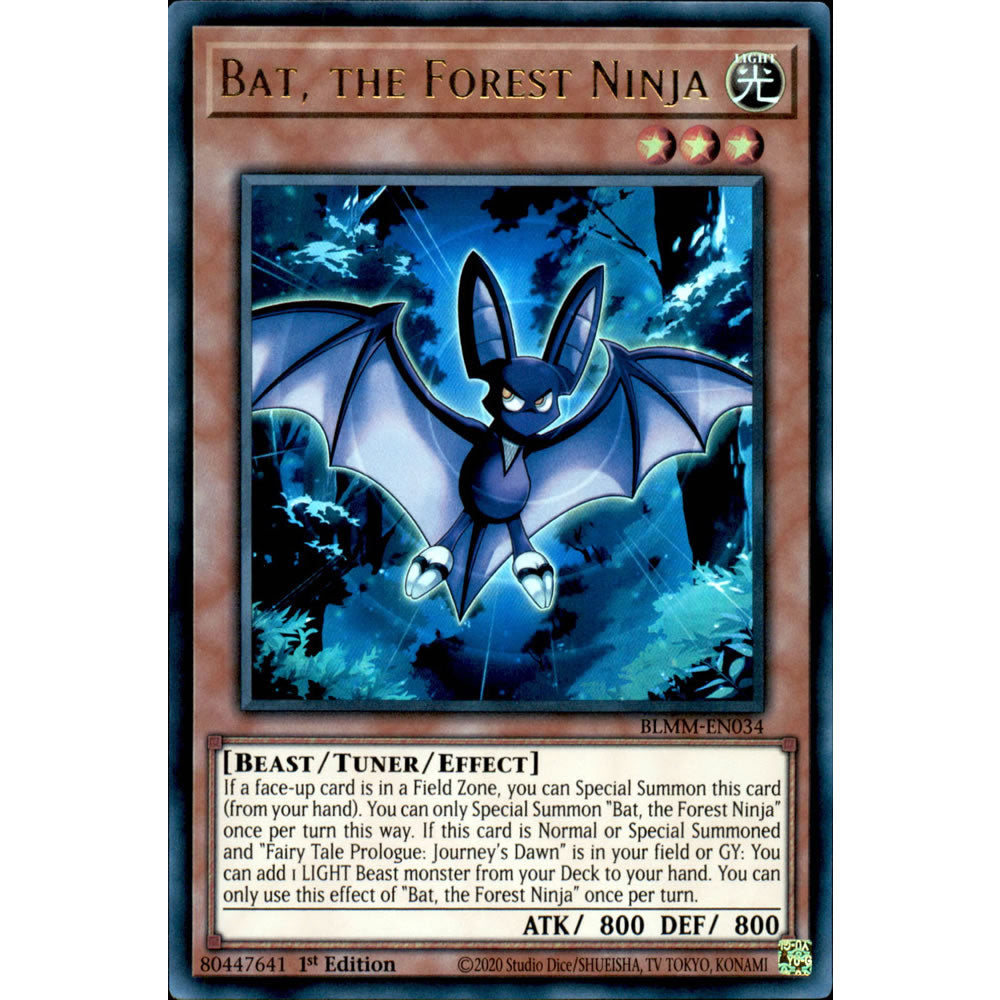 Bat, the Forest Ninja BLMM-EN034 Yu-Gi-Oh! Card from the Battles of Legend: Monster Mayhem Set