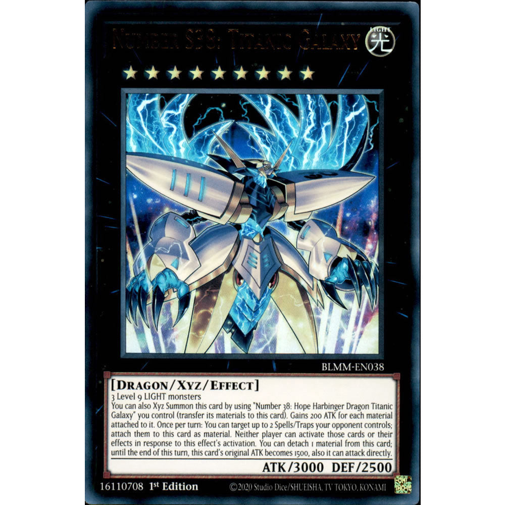 Number S38: Titanic Galaxy BLMM-EN038 Yu-Gi-Oh! Card from the Battles of Legend: Monster Mayhem Set
