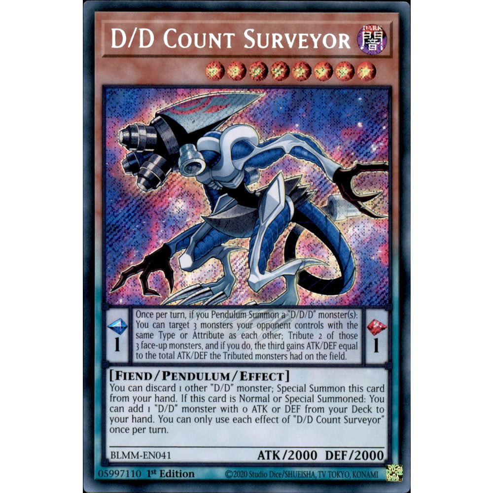 D/D Count Surveyor BLMM-EN041 Yu-Gi-Oh! Card from the Battles of Legend: Monster Mayhem Set