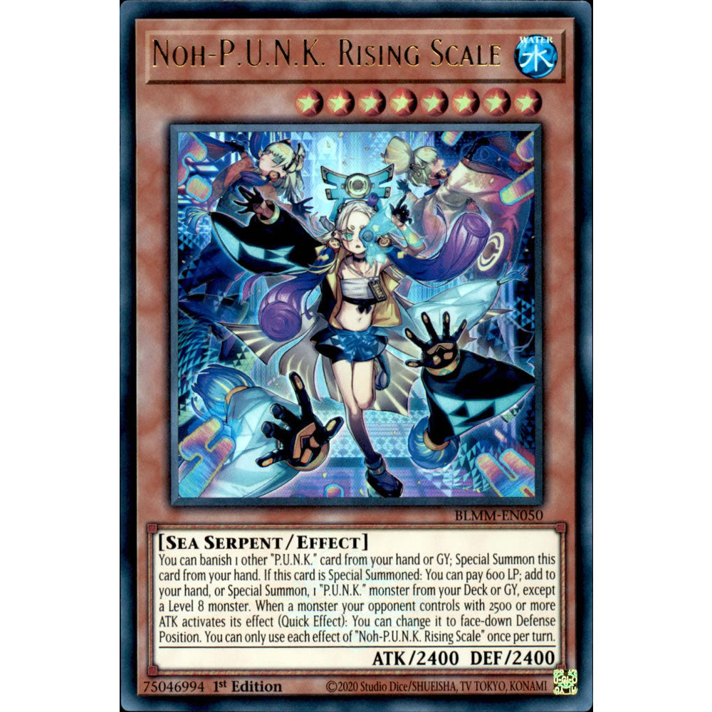 Noh-P.U.N.K. Rising Scale BLMM-EN050 Yu-Gi-Oh! Card from the Battles of Legend: Monster Mayhem Set