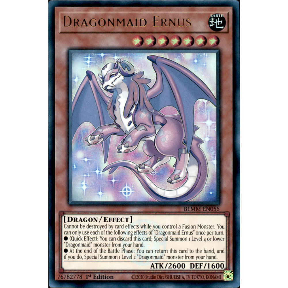 Dragonmaid Ernus BLMM-EN055 Yu-Gi-Oh! Card from the Battles of Legend: Monster Mayhem Set