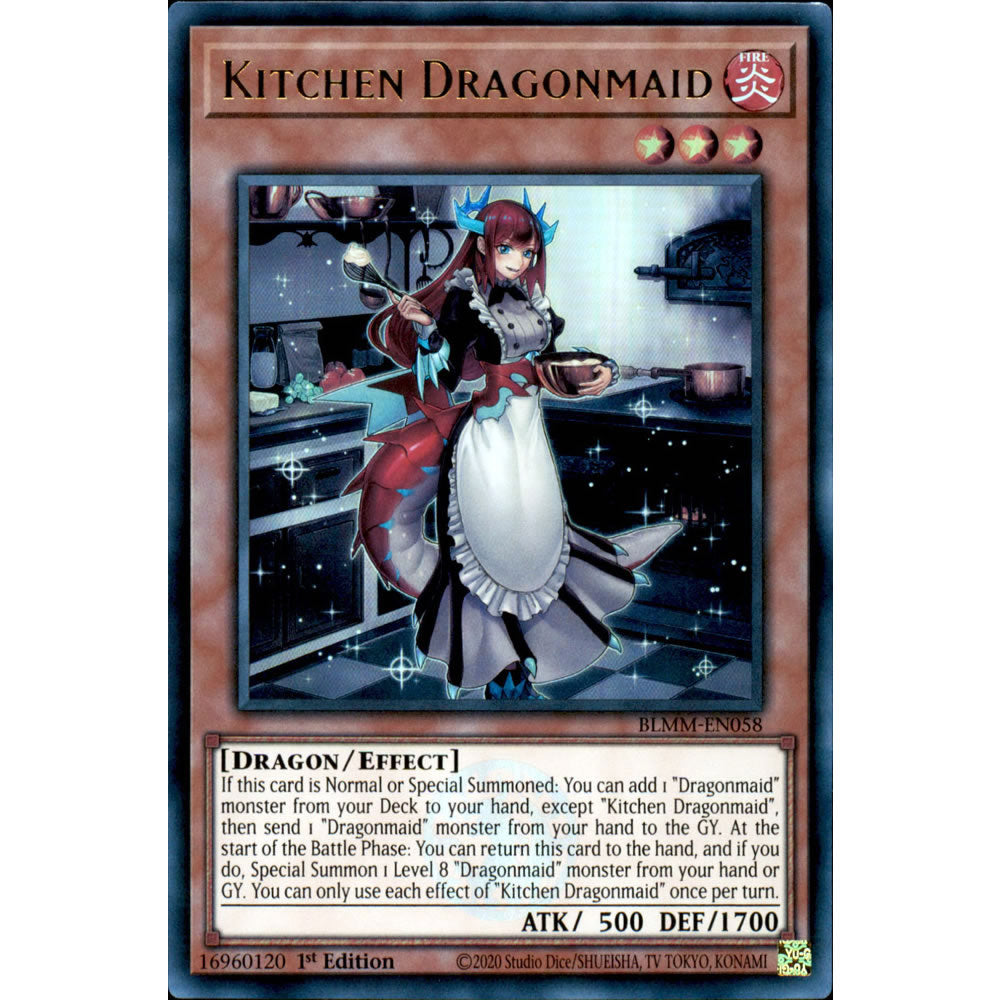 Kitchen Dragonmaid BLMM-EN058 Yu-Gi-Oh! Card from the Battles of Legend: Monster Mayhem Set