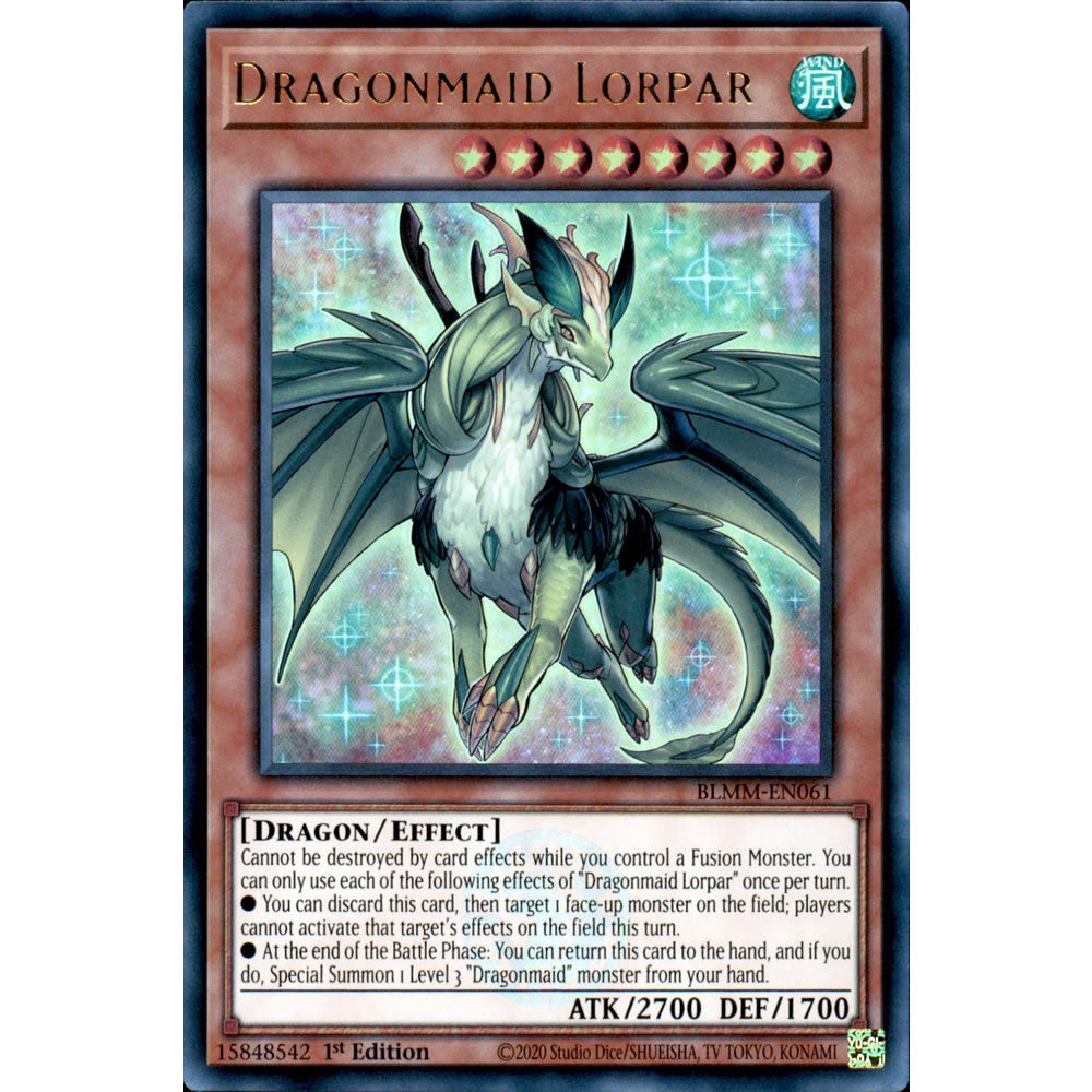 Dragonmaid Lorpar BLMM-EN061 Yu-Gi-Oh! Card from the Battles of Legend: Monster Mayhem Set