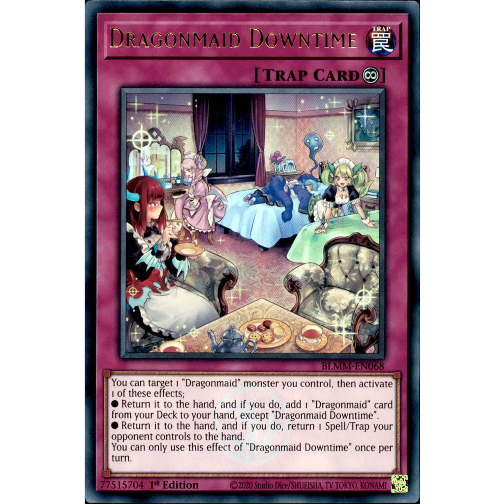 Dragonmaid Downtime BLMM-EN068 Yu-Gi-Oh! Card from the Battles of Legend: Monster Mayhem Set