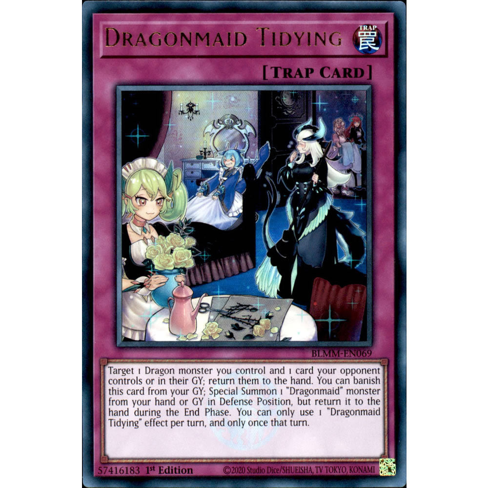 Dragonmaid Tidying BLMM-EN069 Yu-Gi-Oh! Card from the Battles of Legend: Monster Mayhem Set