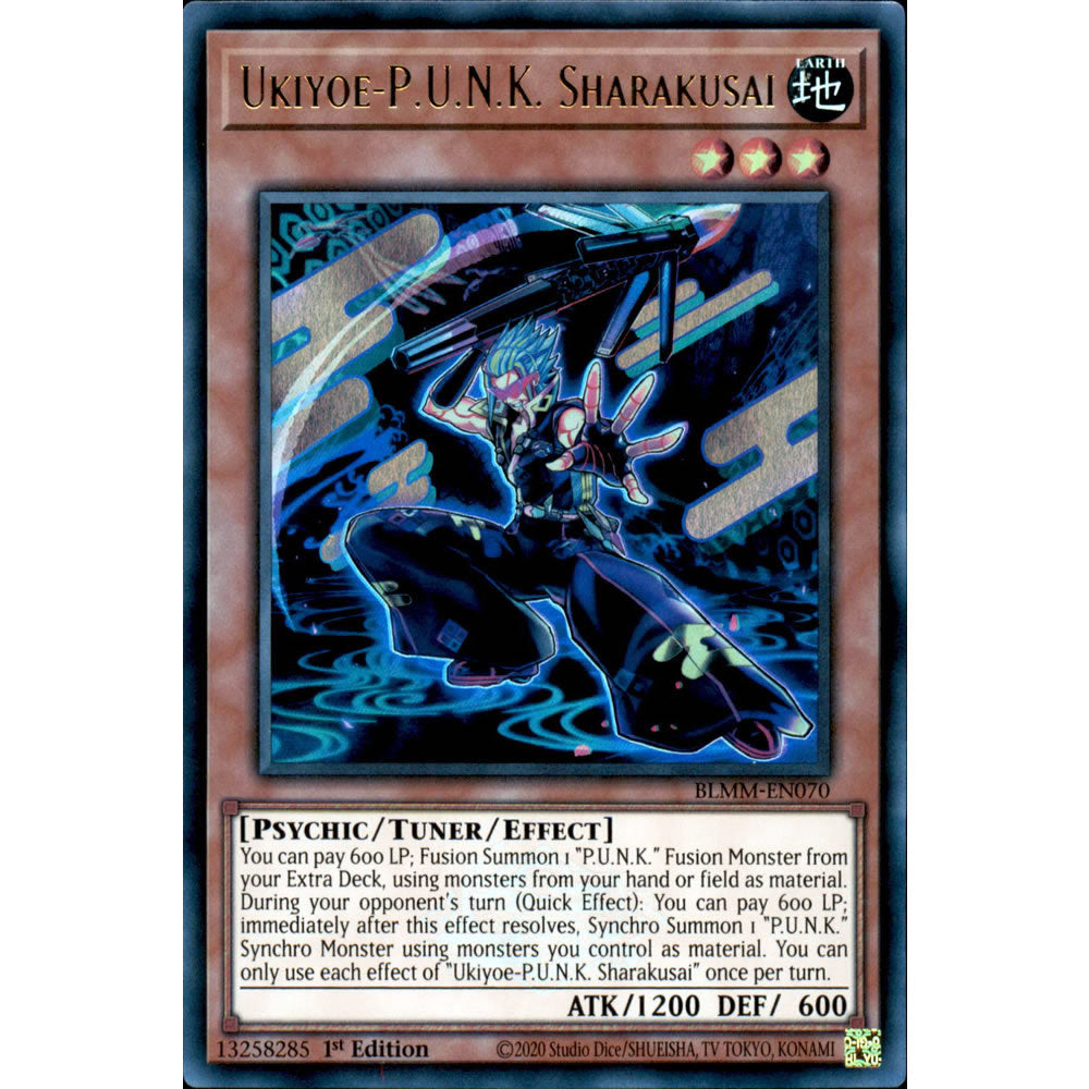 Ukiyoe-P.U.N.K. Sharakusai BLMM-EN070 Yu-Gi-Oh! Card from the Battles of Legend: Monster Mayhem Set