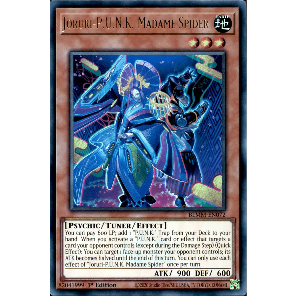 Joruri-P.U.N.K. Madame Spider BLMM-EN072 Yu-Gi-Oh! Card from the Battles of Legend: Monster Mayhem Set