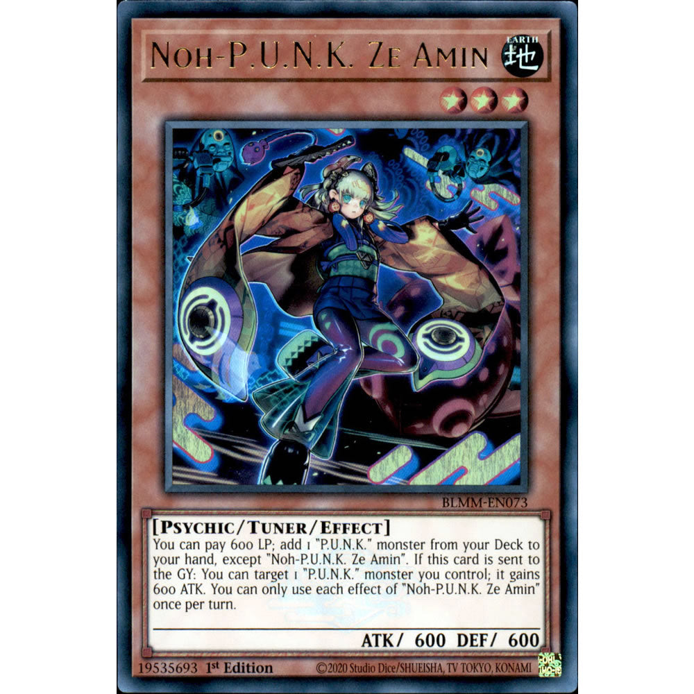 Noh-P.U.N.K. Ze Amin BLMM-EN073 Yu-Gi-Oh! Card from the Battles of Legend: Monster Mayhem Set