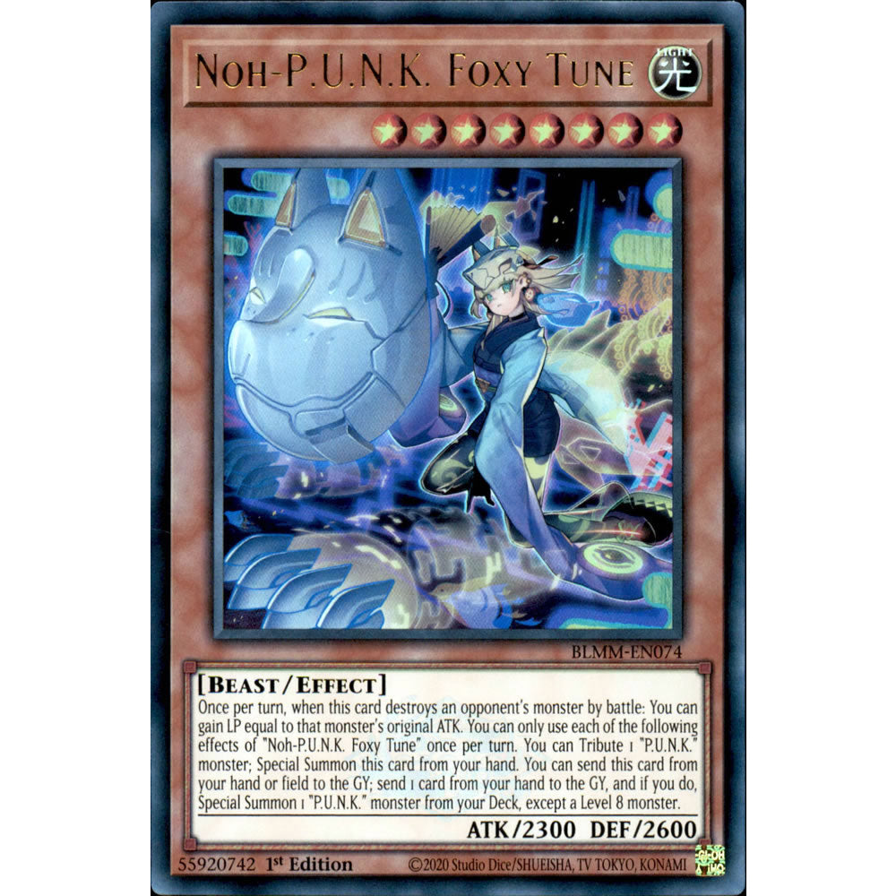 Noh-P.U.N.K. Foxy Tune BLMM-EN074 Yu-Gi-Oh! Card from the Battles of Legend: Monster Mayhem Set