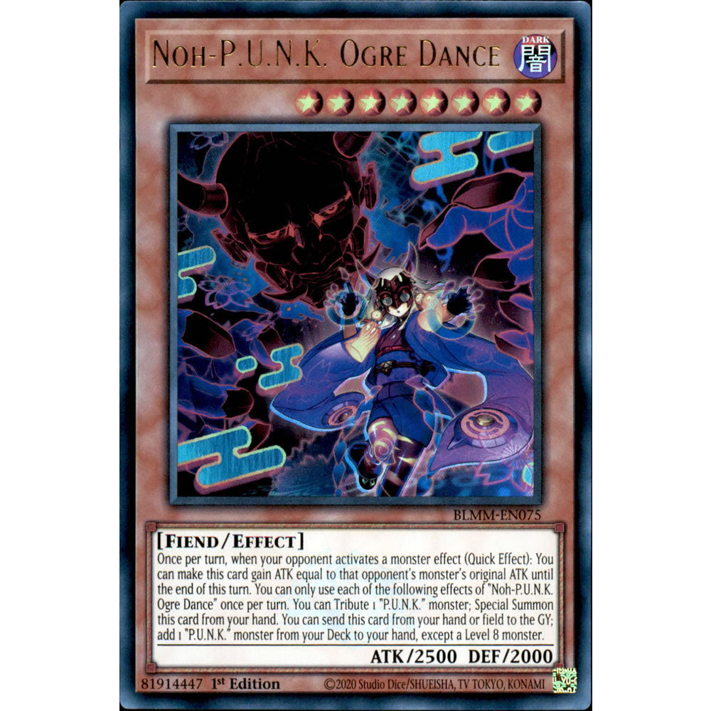 Noh-P.U.N.K. Ogre Dance BLMM-EN075 Yu-Gi-Oh! Card from the Battles of Legend: Monster Mayhem Set