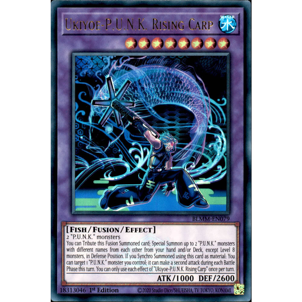 Ukiyoe-P.U.N.K. Rising Carp BLMM-EN079 Yu-Gi-Oh! Card from the Battles of Legend: Monster Mayhem Set