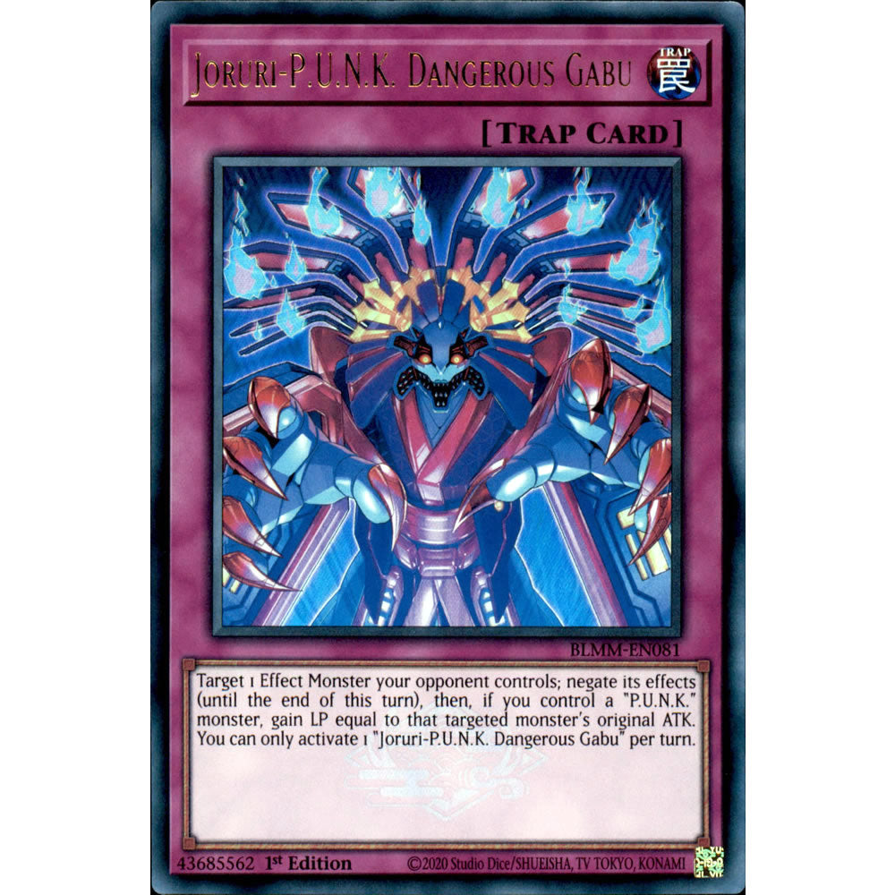 Joruri-P.U.N.K. Dangerous Gabu BLMM-EN081 Yu-Gi-Oh! Card from the Battles of Legend: Monster Mayhem Set