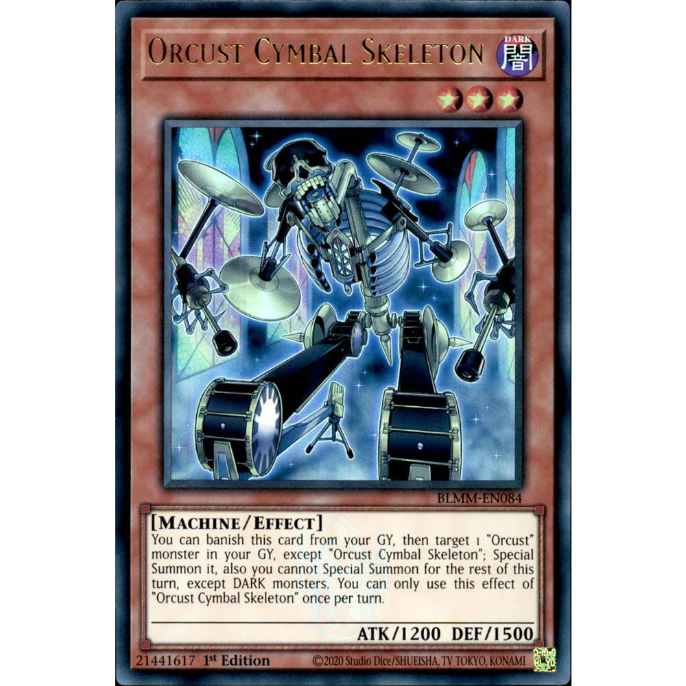 Orcust Cymbal Skeleton BLMM-EN084 Yu-Gi-Oh! Card from the Battles of Legend: Monster Mayhem Set