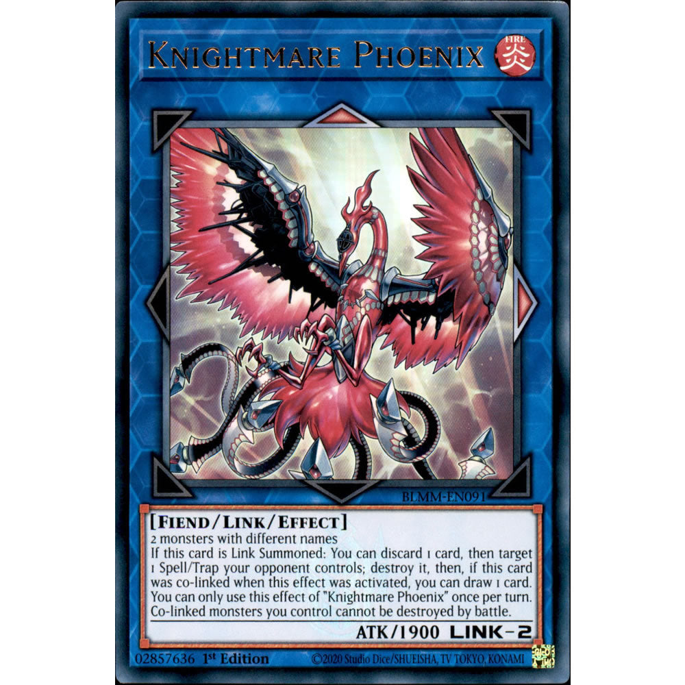 Knightmare Phoenix BLMM-EN091 Yu-Gi-Oh! Card from the Battles of Legend: Monster Mayhem Set