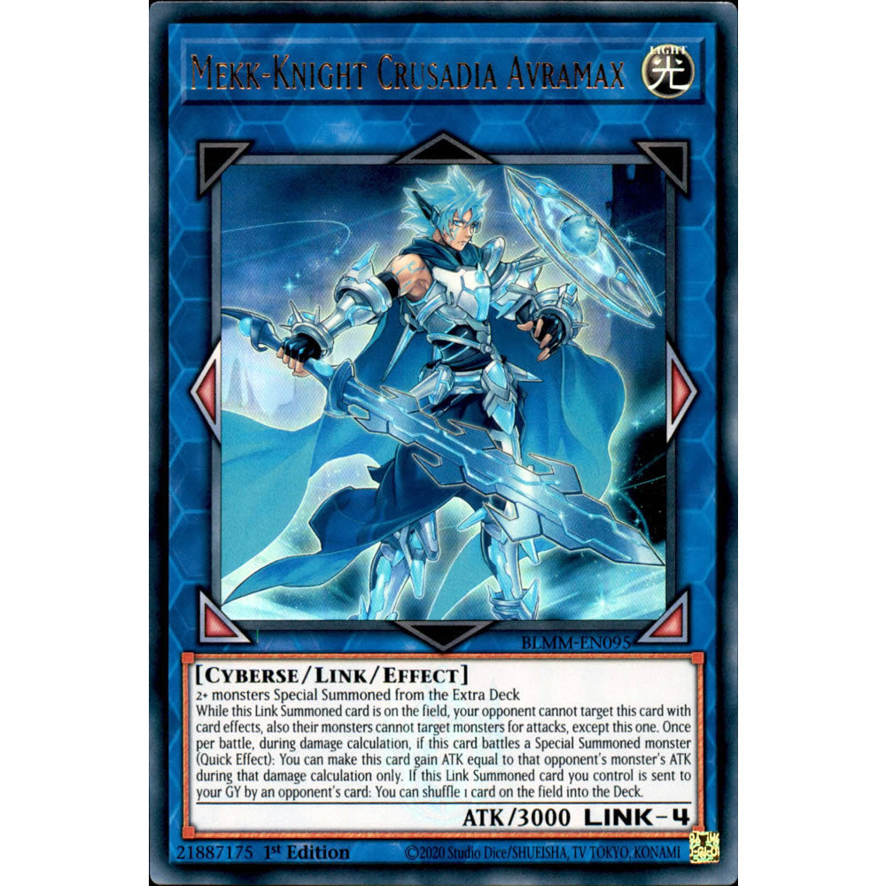 Mekk-Knight Crusadia Avramax BLMM-EN095 Yu-Gi-Oh! Card from the Battles of Legend: Monster Mayhem Set