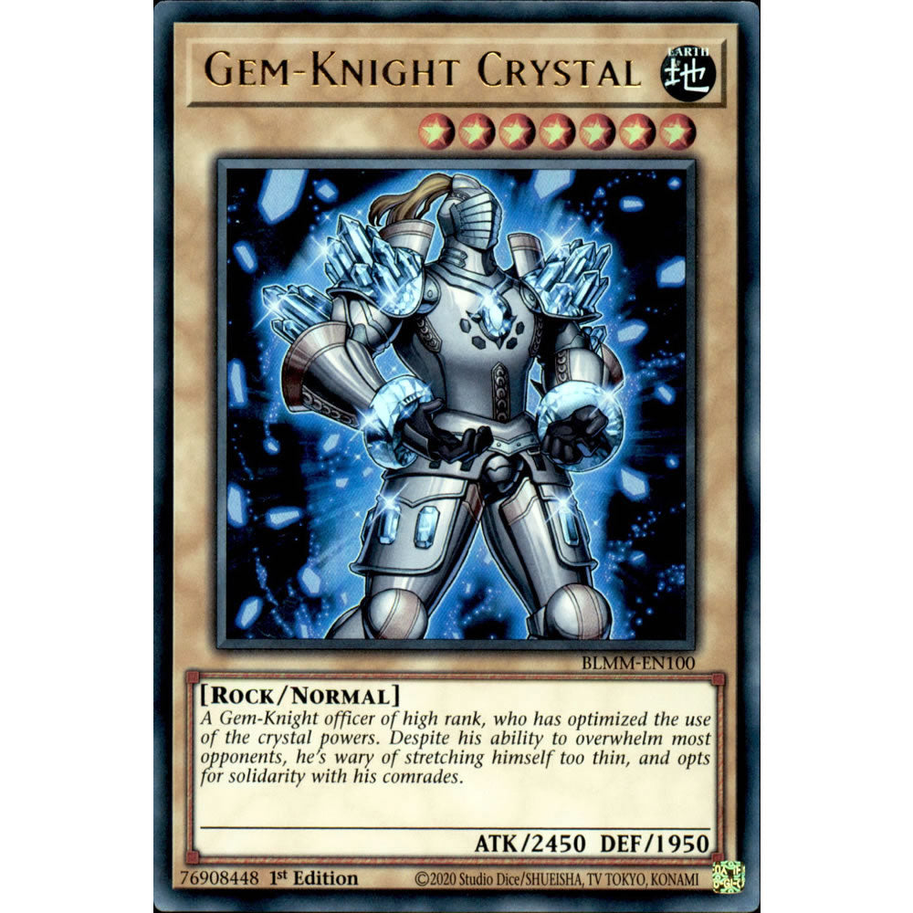 Gem-Knight Crystal BLMM-EN100 Yu-Gi-Oh! Card from the Battles of Legend: Monster Mayhem Set
