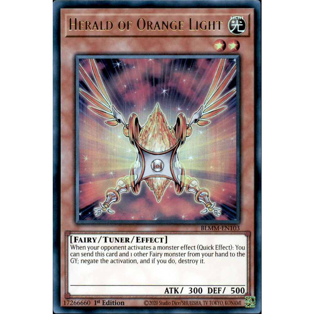 Herald of Orange Light BLMM-EN103 Yu-Gi-Oh! Card from the Battles of Legend: Monster Mayhem Set
