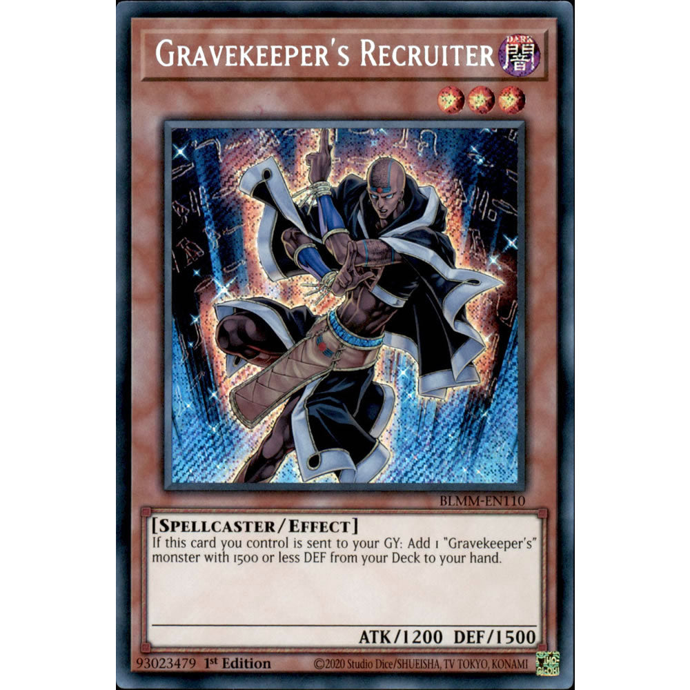 Gravekeeper's Recruiter BLMM-EN110 Yu-Gi-Oh! Card from the Battles of Legend: Monster Mayhem Set