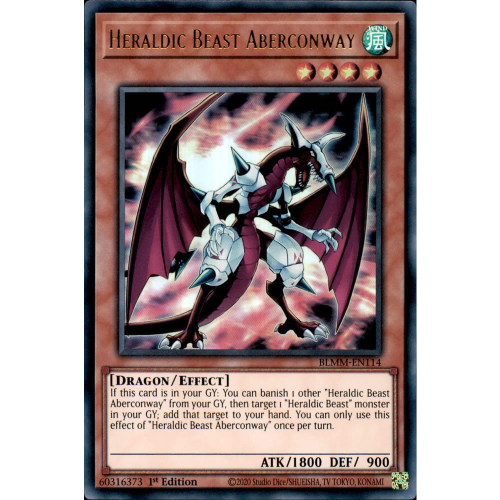 Heraldic Beast Aberconway BLMM-EN114 Yu-Gi-Oh! Card from the Battles of Legend: Monster Mayhem Set