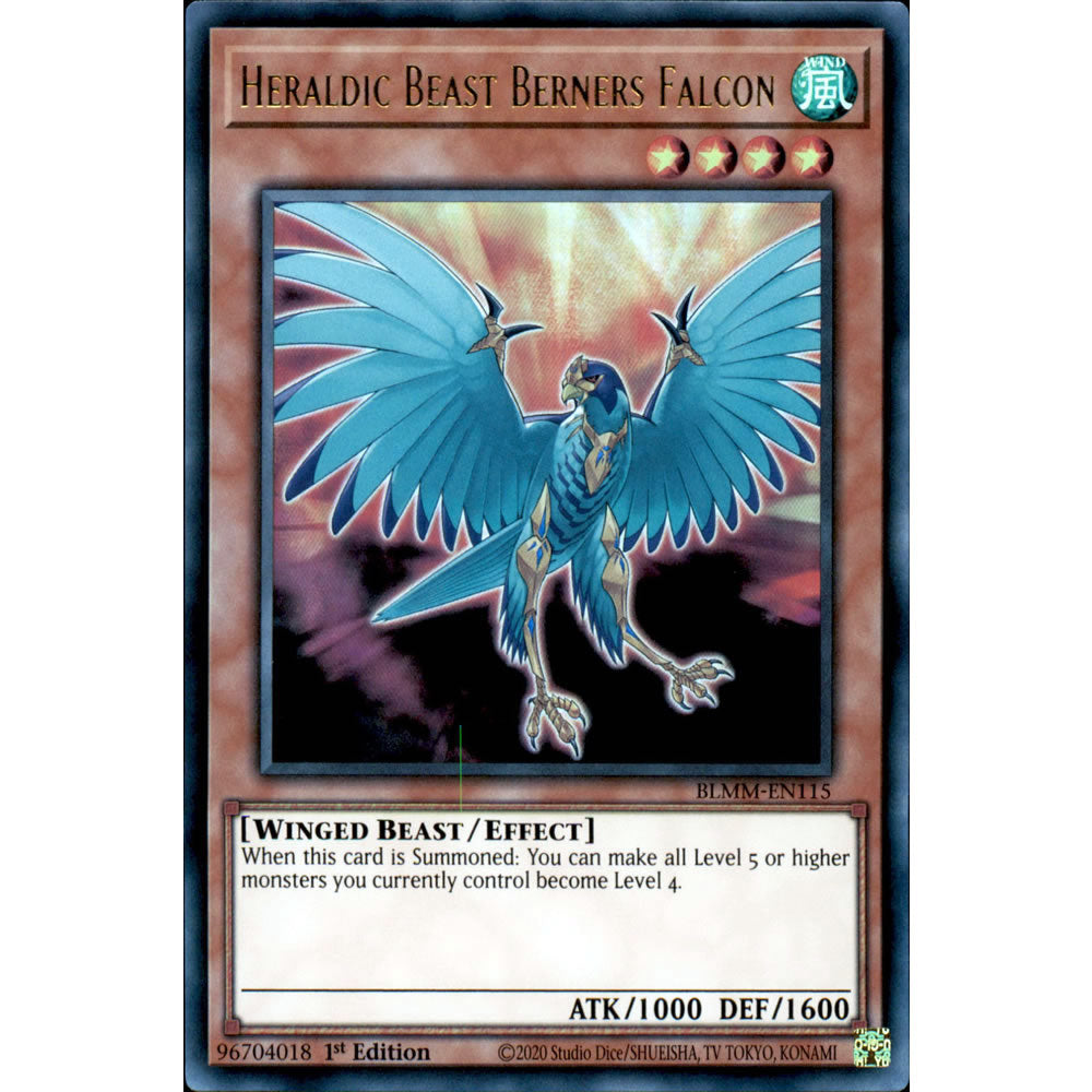 Heraldic Beast Berners Falcon BLMM-EN115 Yu-Gi-Oh! Card from the Battles of Legend: Monster Mayhem Set