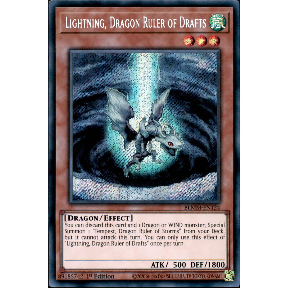 Lightning, Dragon Ruler of Drafts BLMM-EN124 Yu-Gi-Oh! Card from the Battles of Legend: Monster Mayhem Set