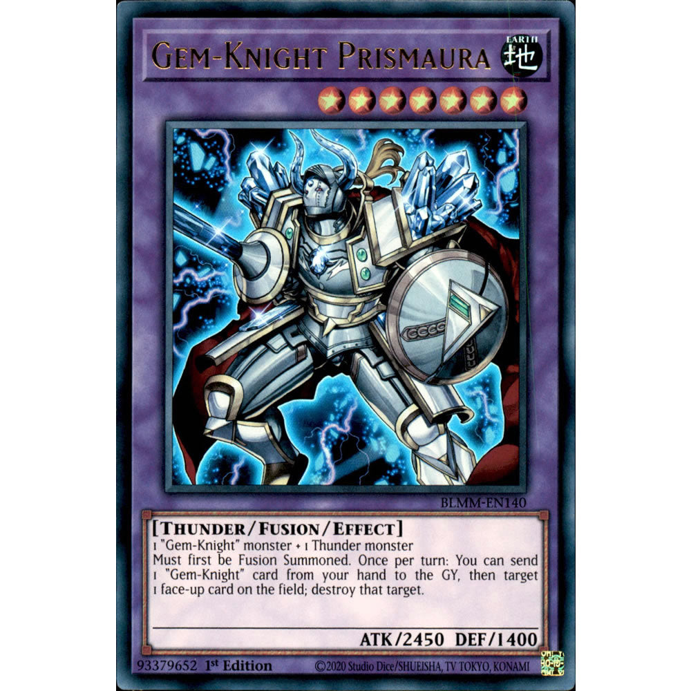 Gem-Knight Prismaura BLMM-EN140 Yu-Gi-Oh! Card from the Battles of Legend: Monster Mayhem Set