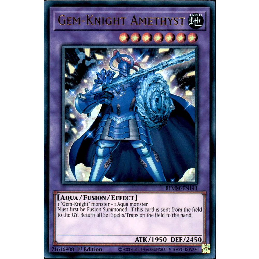 Gem-Knight Amethyst BLMM-EN141 Yu-Gi-Oh! Card from the Battles of Legend: Monster Mayhem Set
