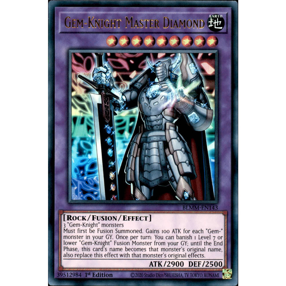 Gem-Knight Master Diamond BLMM-EN143 Yu-Gi-Oh! Card from the Battles of Legend: Monster Mayhem Set