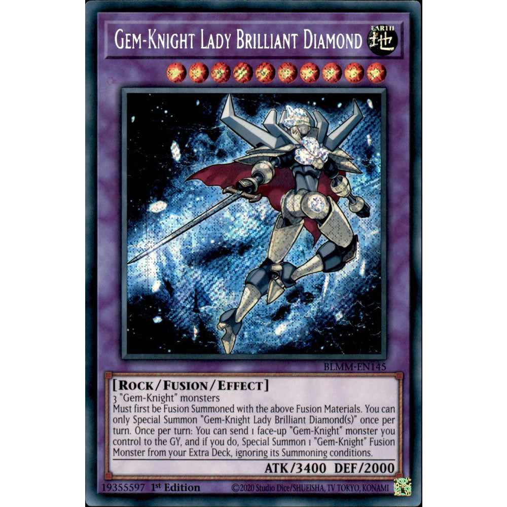 Gem-Knight Lady Brilliant Diamond BLMM-EN145 Yu-Gi-Oh! Card from the Battles of Legend: Monster Mayhem Set