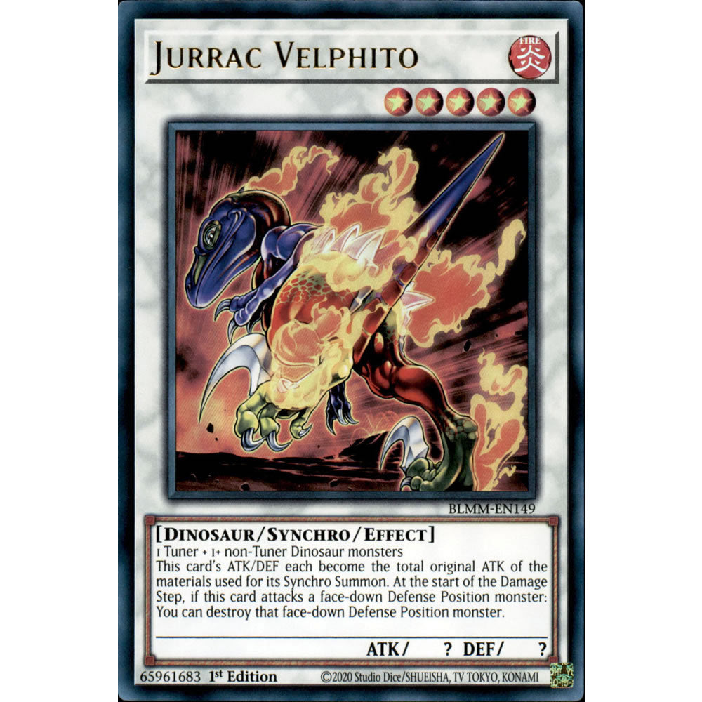Jurrac Velphito BLMM-EN149 Yu-Gi-Oh! Card from the Battles of Legend: Monster Mayhem Set