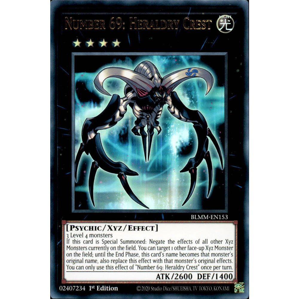 Number 69: Heraldry Crest BLMM-EN153 Yu-Gi-Oh! Card from the Battles of Legend: Monster Mayhem Set