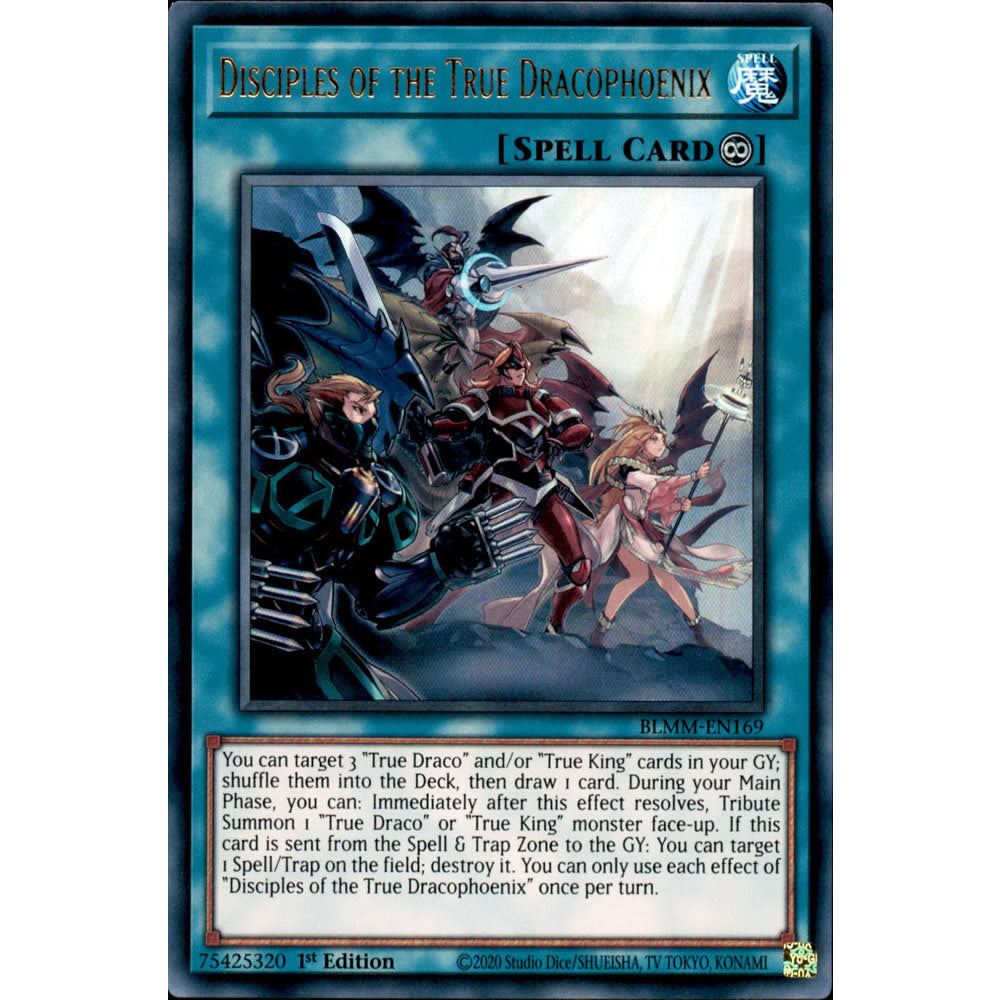 Disciples of the True Dracophoenix BLMM-EN169 Yu-Gi-Oh! Card from the Battles of Legend: Monster Mayhem Set