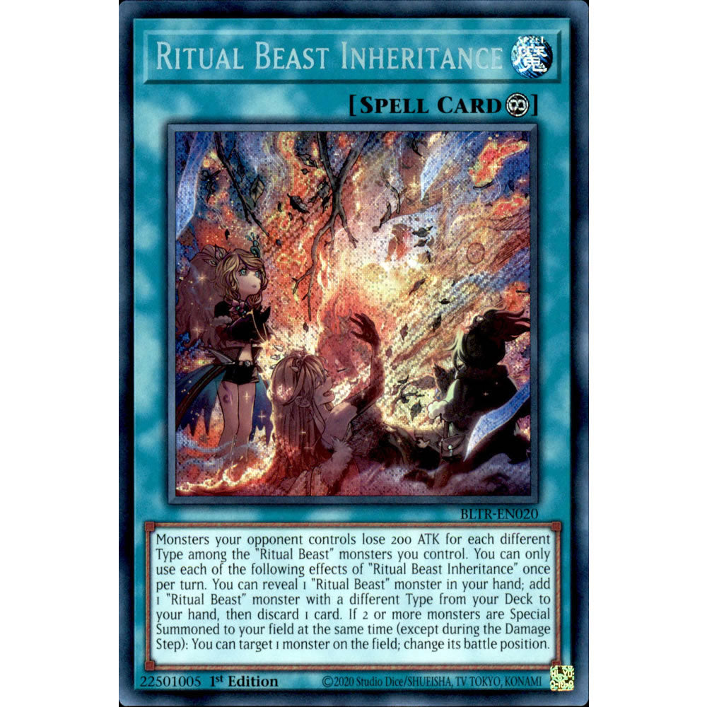 Ritual Beast Inheritance BLTR-EN020 Yu-Gi-Oh! Card from the Battles of Legend: Terminal Revenge Set
