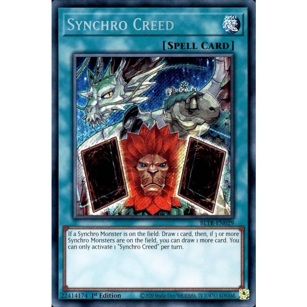 Synchro Creed BLTR-EN029 Yu-Gi-Oh! Card from the Battles of Legend: Terminal Revenge Set