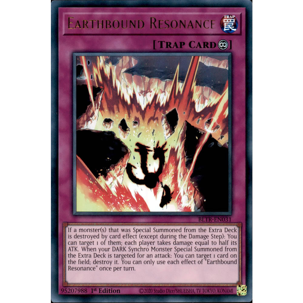 Earthbound Resonance BLTR-EN031 Yu-Gi-Oh! Card from the Battles of Legend: Terminal Revenge Set