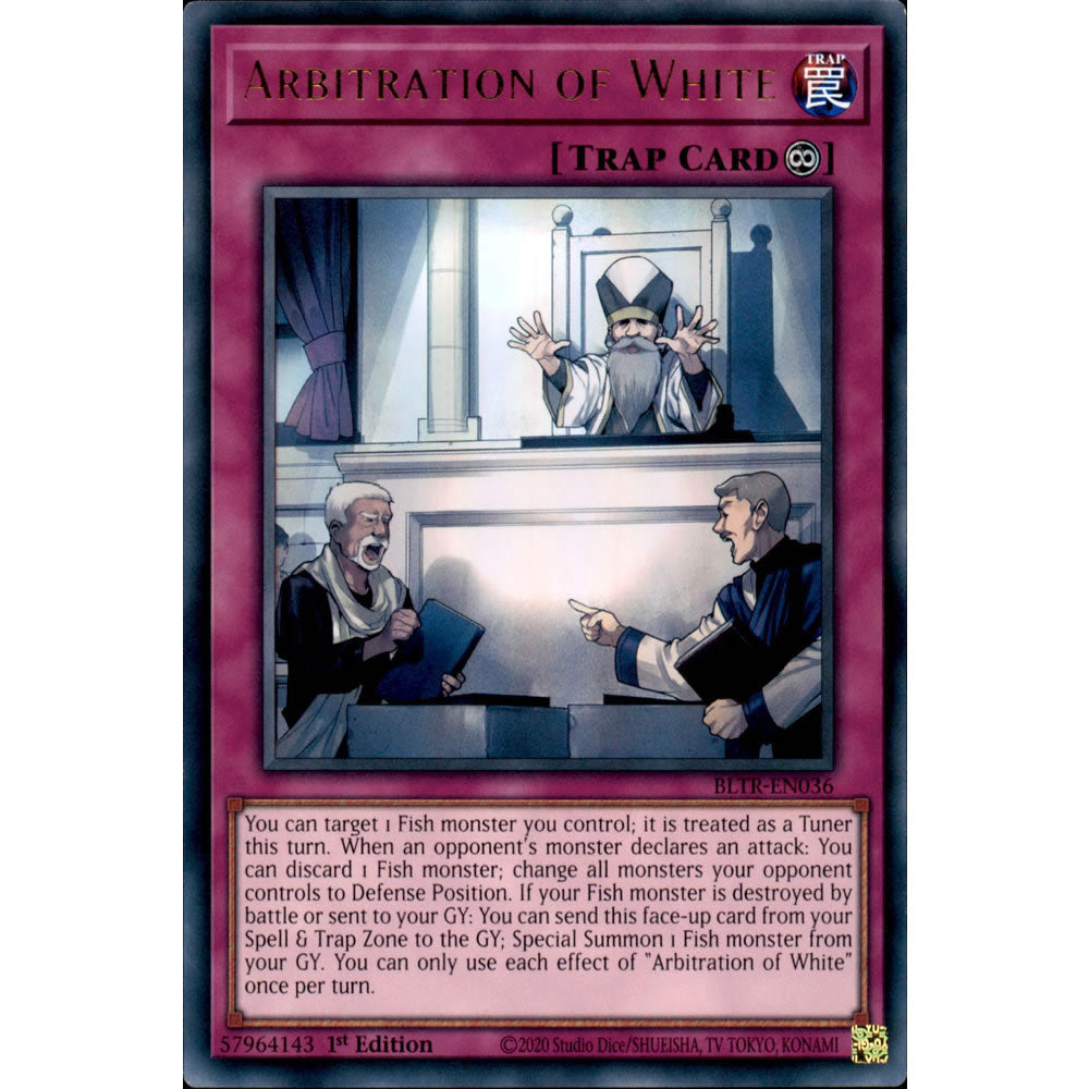 Arbitration of White BLTR-EN036 Yu-Gi-Oh! Card from the Battles of Legend: Terminal Revenge Set