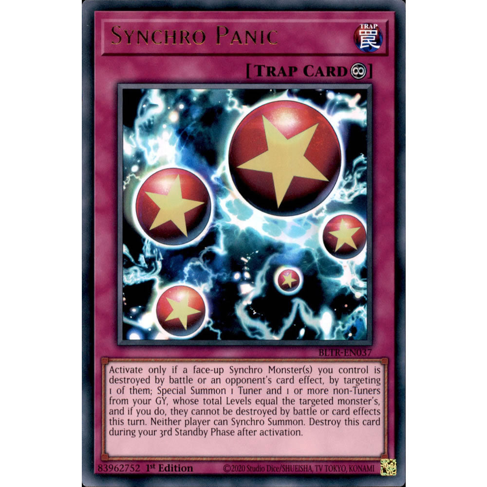Synchro Panic BLTR-EN037 Yu-Gi-Oh! Card from the Battles of Legend: Terminal Revenge Set