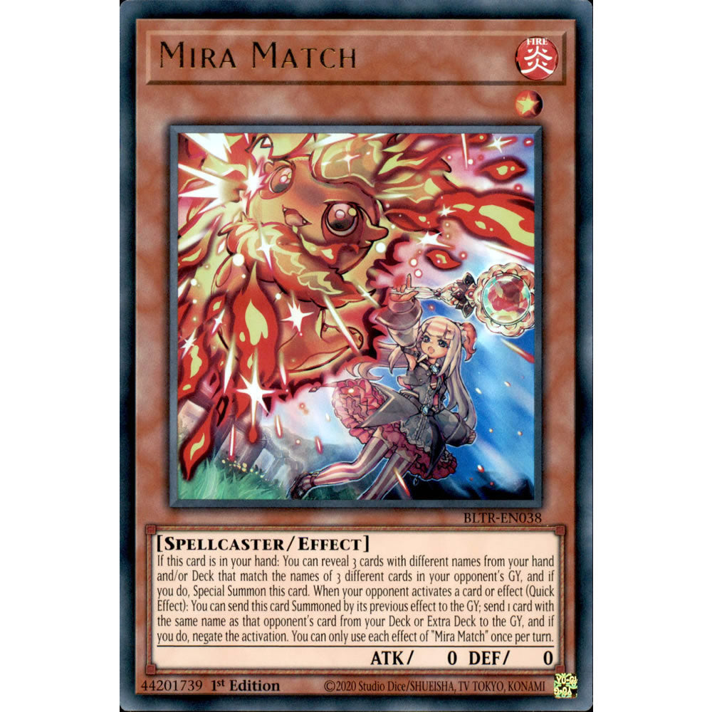 Mira Match BLTR-EN038 Yu-Gi-Oh! Card from the Battles of Legend: Terminal Revenge Set
