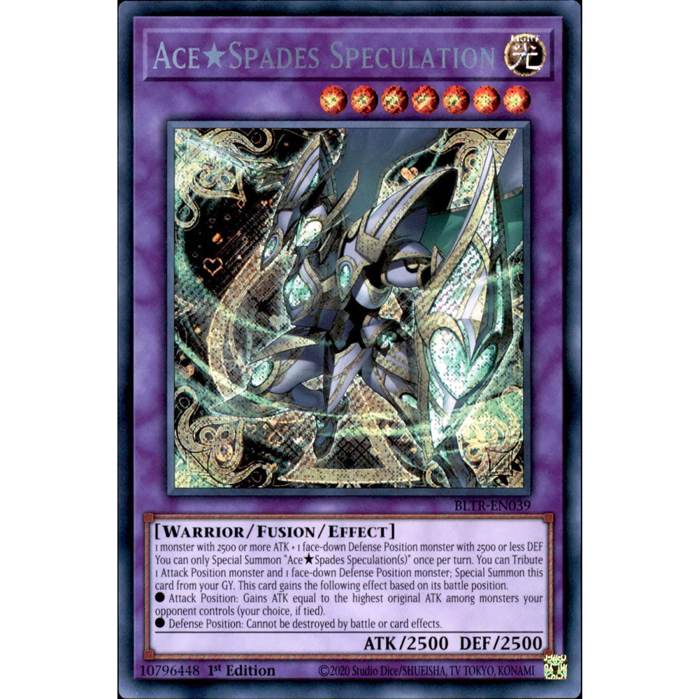 Ace Spades Speculation BLTR-EN039 Yu-Gi-Oh! Card from the Battles of Legend: Terminal Revenge Set