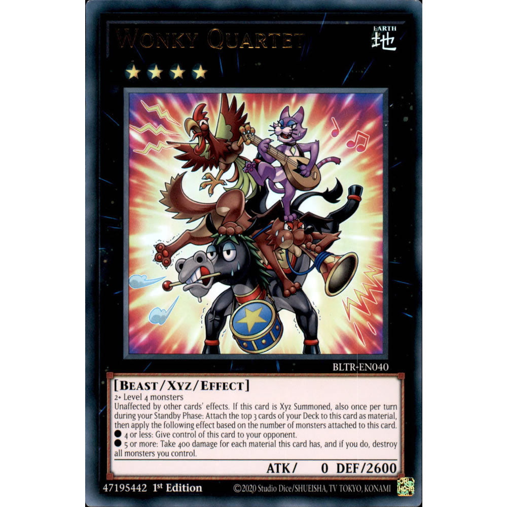 Wonky Quartet BLTR-EN040 Yu-Gi-Oh! Card from the Battles of Legend: Terminal Revenge Set