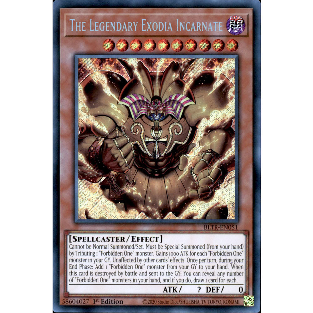 The Legendary Exodia Incarnate BLTR-EN051 Yu-Gi-Oh! Card from the Battles of Legend: Terminal Revenge Set