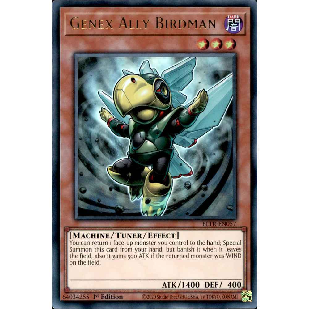 Genex Ally Birdman BLTR-EN057 Yu-Gi-Oh! Card from the Battles of Legend: Terminal Revenge Set