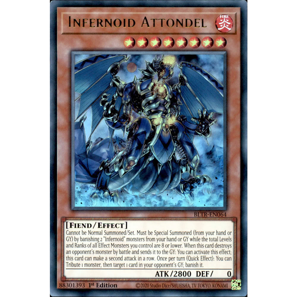 Infernoid Attondel BLTR-EN064 Yu-Gi-Oh! Card from the Battles of Legend: Terminal Revenge Set