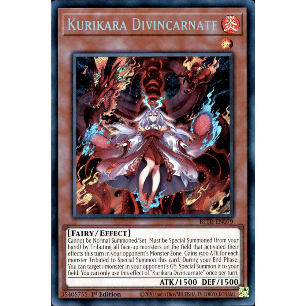 Kurikara Divincarnate BLTR-EN079 Yu-Gi-Oh! Card from the Battles of Legend: Terminal Revenge Set