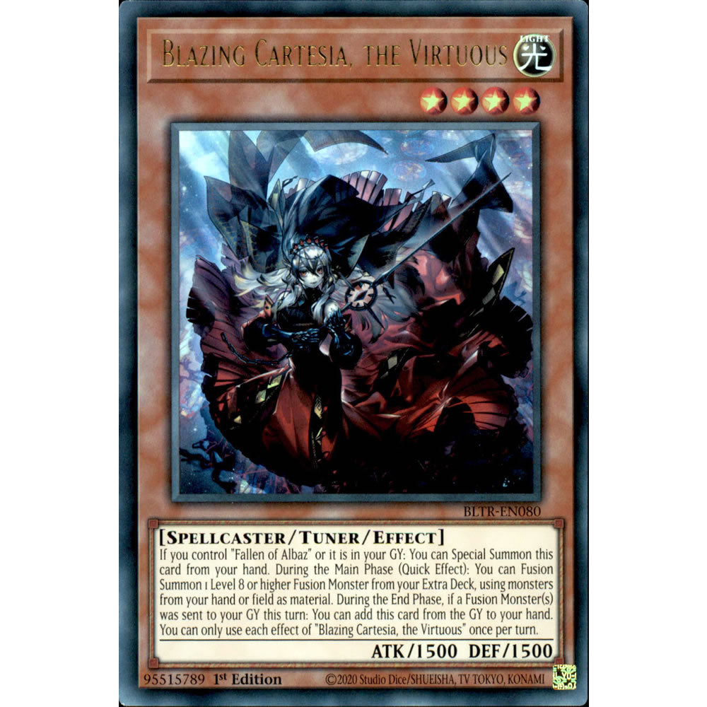 Blazing Cartesia, the Virtuous BLTR-EN080 Yu-Gi-Oh! Card from the Battles of Legend: Terminal Revenge Set