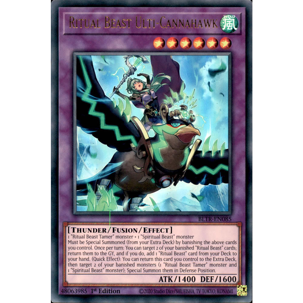 Ritual Beast Ulti-Cannahawk (alternate art) BLTR-EN085 Yu-Gi-Oh! Card from the Battles of Legend: Terminal Revenge Set