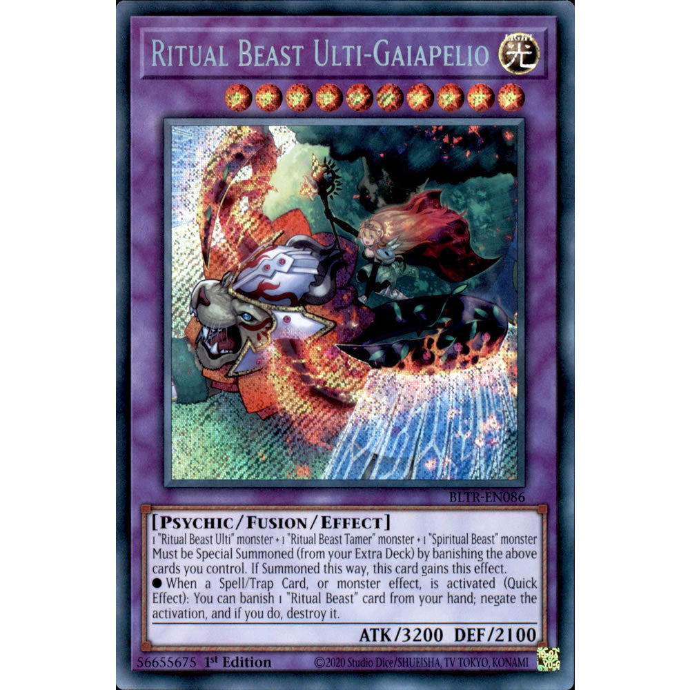 Ritual Beast Ulti-Gaiapelio BLTR-EN086 Yu-Gi-Oh! Card from the Battles of Legend: Terminal Revenge Set