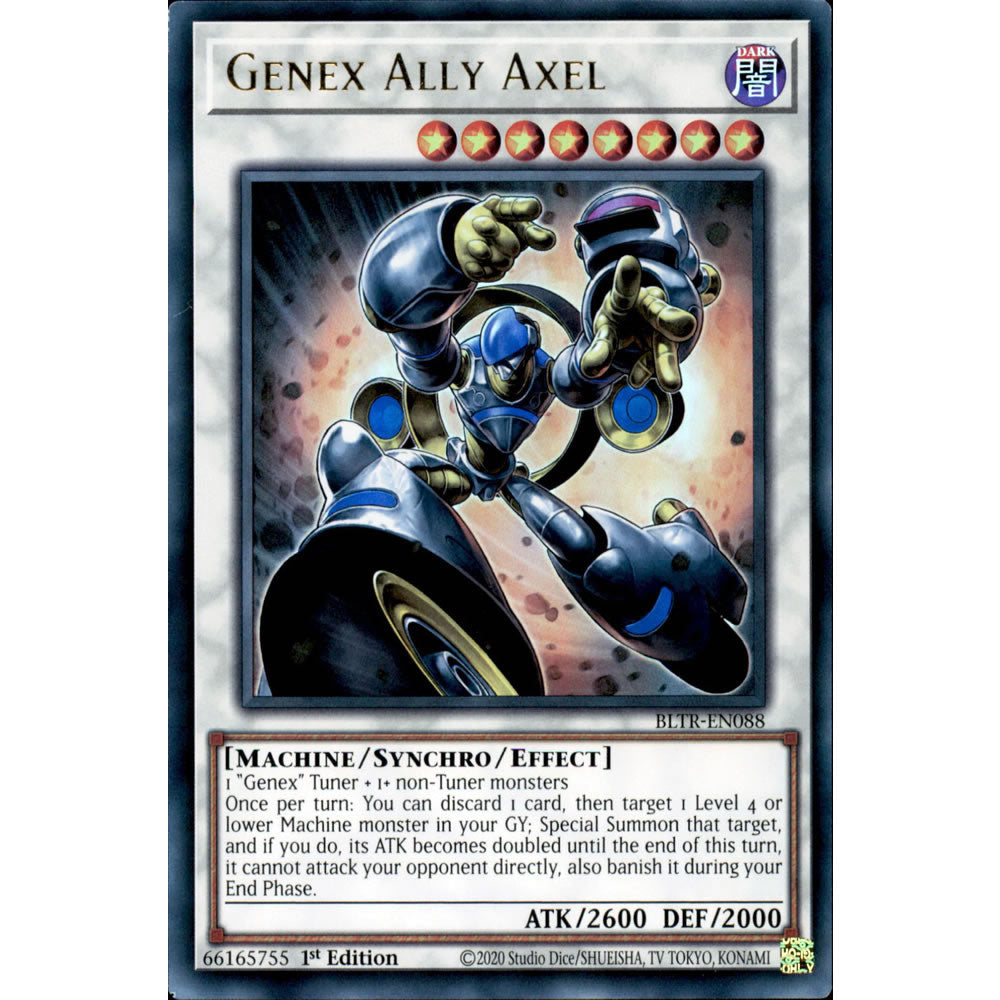 Genex Ally Axel BLTR-EN088 Yu-Gi-Oh! Card from the Battles of Legend: Terminal Revenge Set
